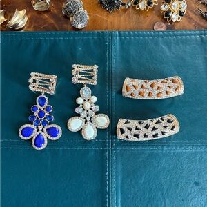 Elegant Blue and White Gemstone neck scarf jewelry